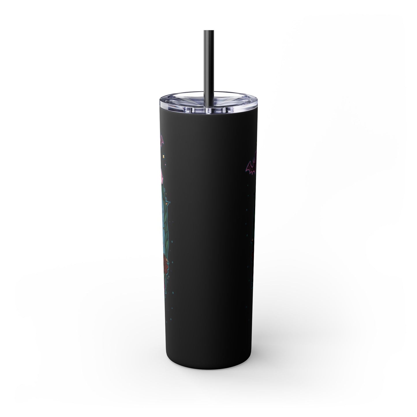 Bite Me Skinny Tumbler with Straw, 20oz