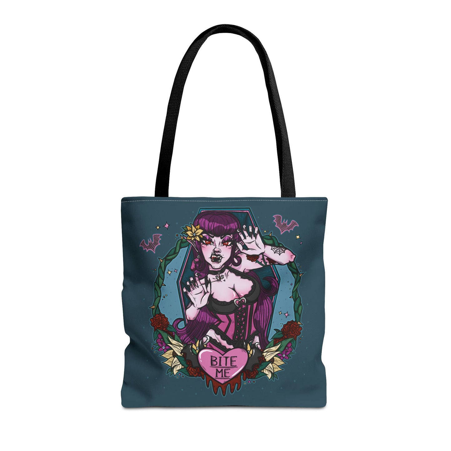 Bite Me Blue Twisted Tote