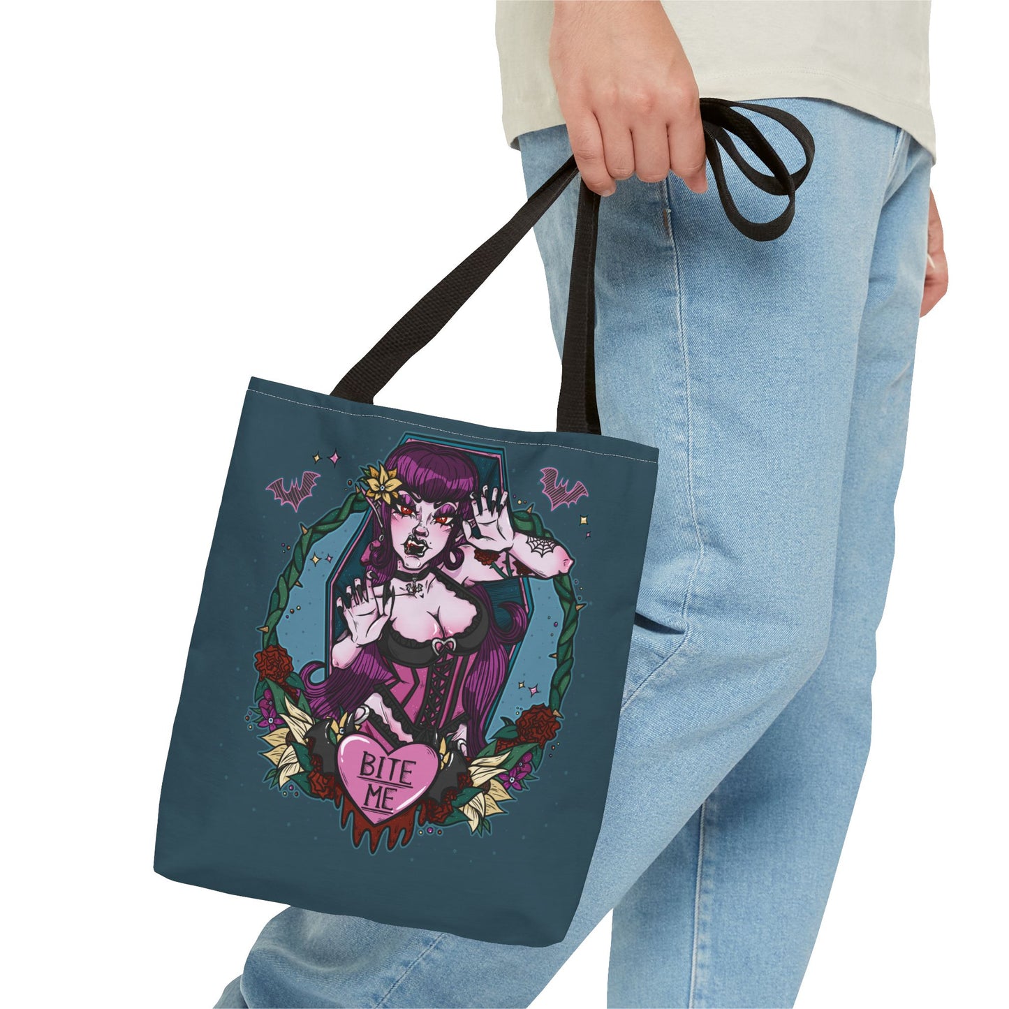 Bite Me Blue Twisted Tote