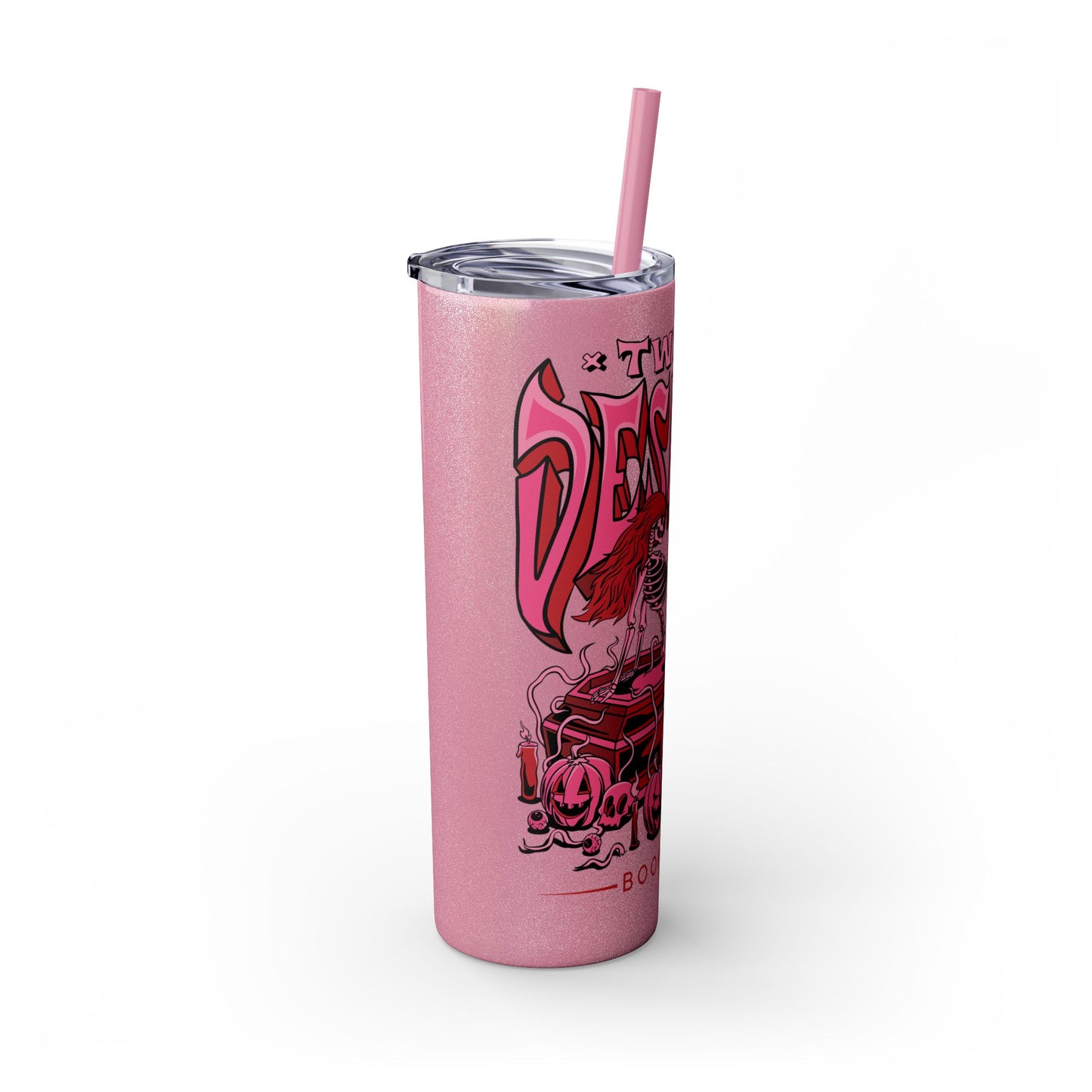 Twisted Desires Spooky Skinny Tumbler with Straw, 20oz