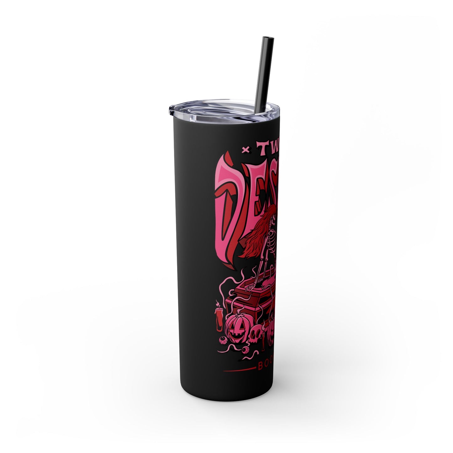 Twisted Desires Spooky Skinny Tumbler with Straw, 20oz