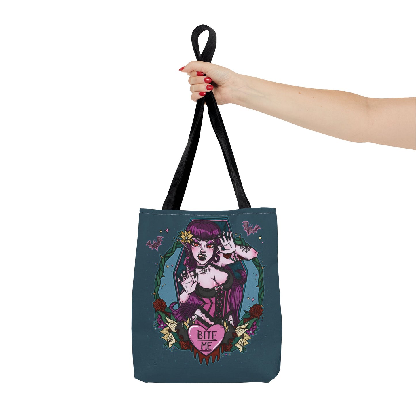 Bite Me Blue Twisted Tote