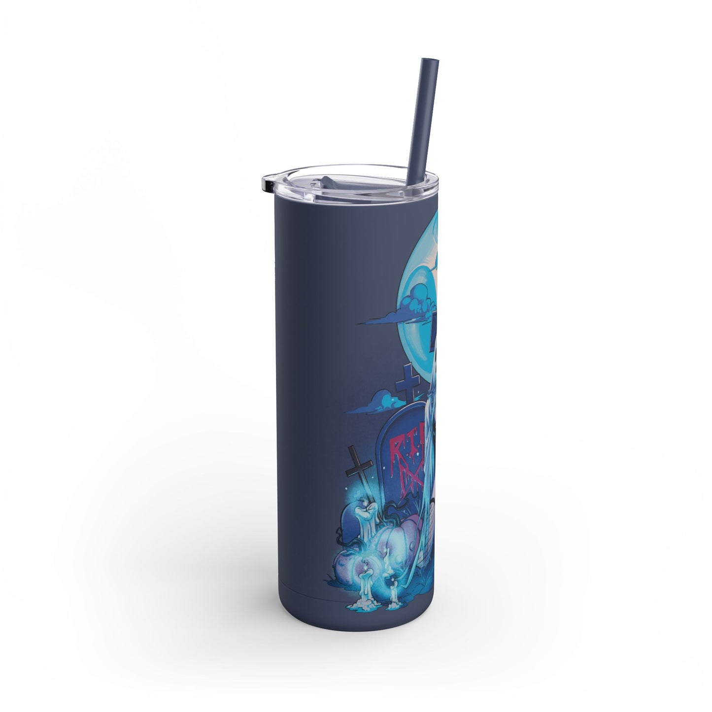 Nocturnal Nymphs - Ghost Skinny Matte Tumbler, 20oz