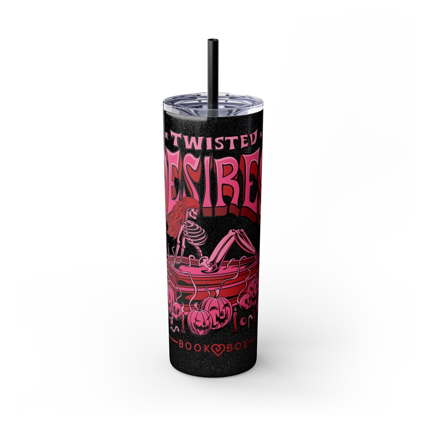 Twisted Desires Spooky Skinny Tumbler with Straw, 20oz