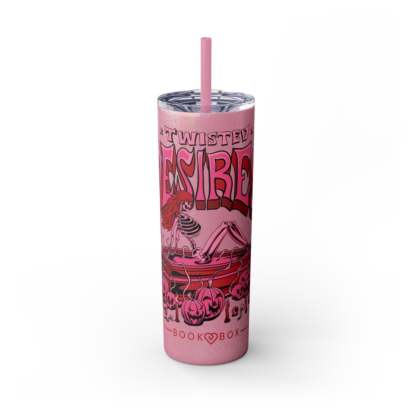 Twisted Desires Spooky Skinny Tumbler with Straw, 20oz