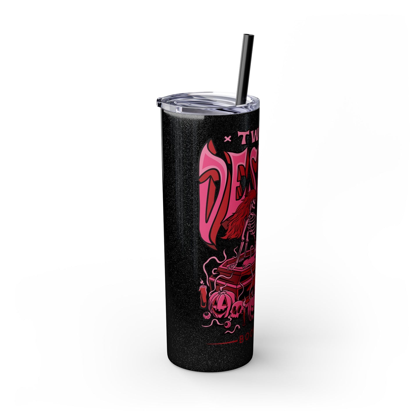 Twisted Desires Spooky Skinny Tumbler with Straw, 20oz