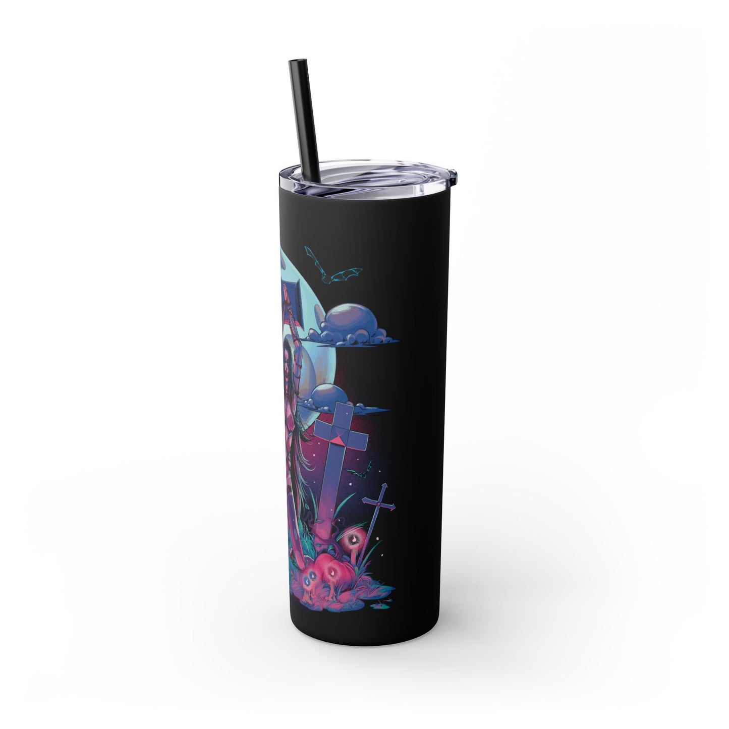 Nocturnal Nymphs - Vampire - Skinny Tumbler with Straw, 20oz