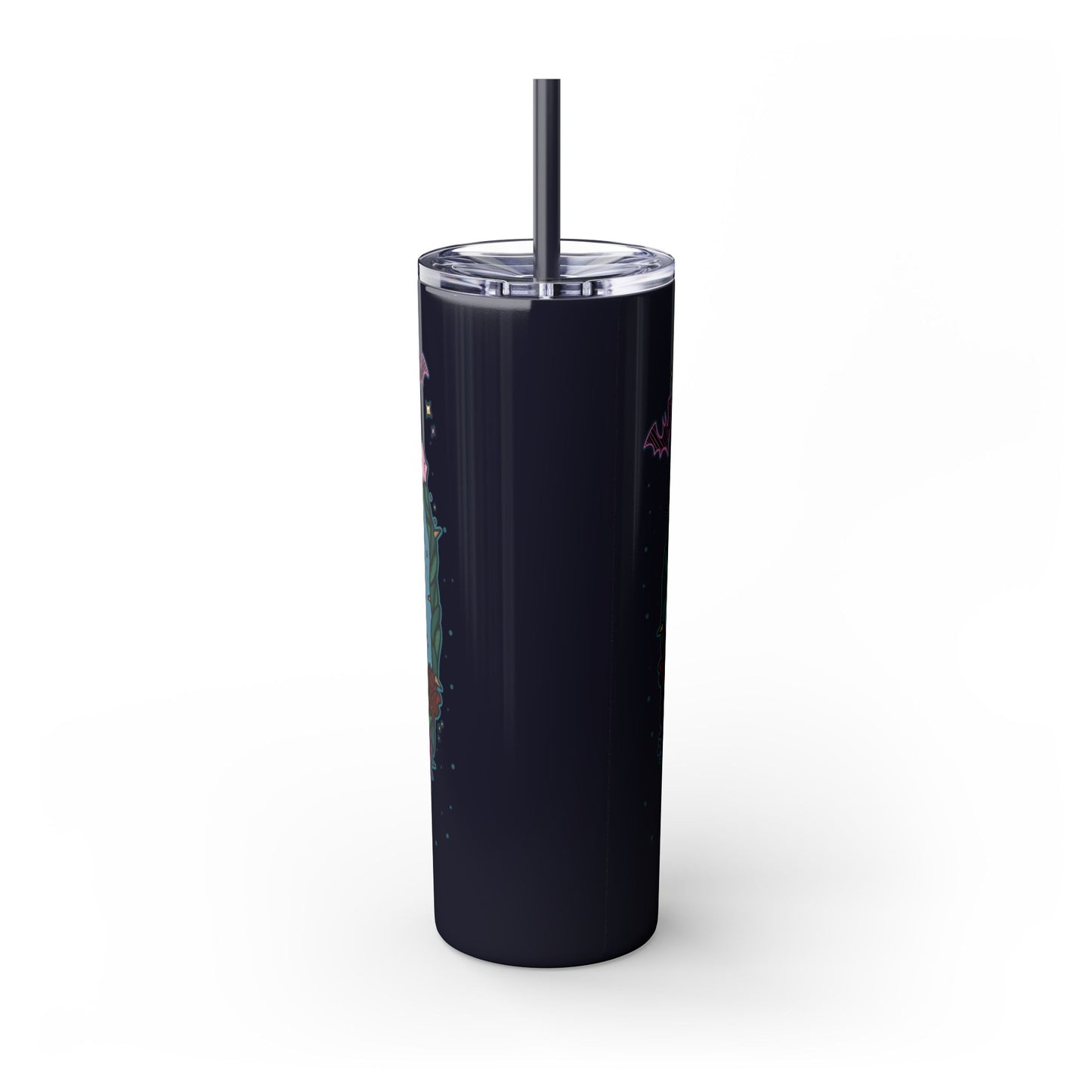 Bite Me Skinny Tumbler with Straw, 20oz