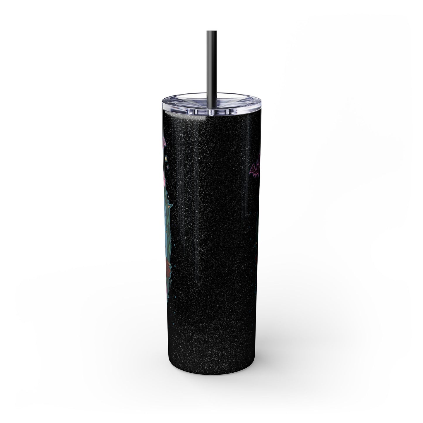 Bite Me Skinny Tumbler with Straw, 20oz